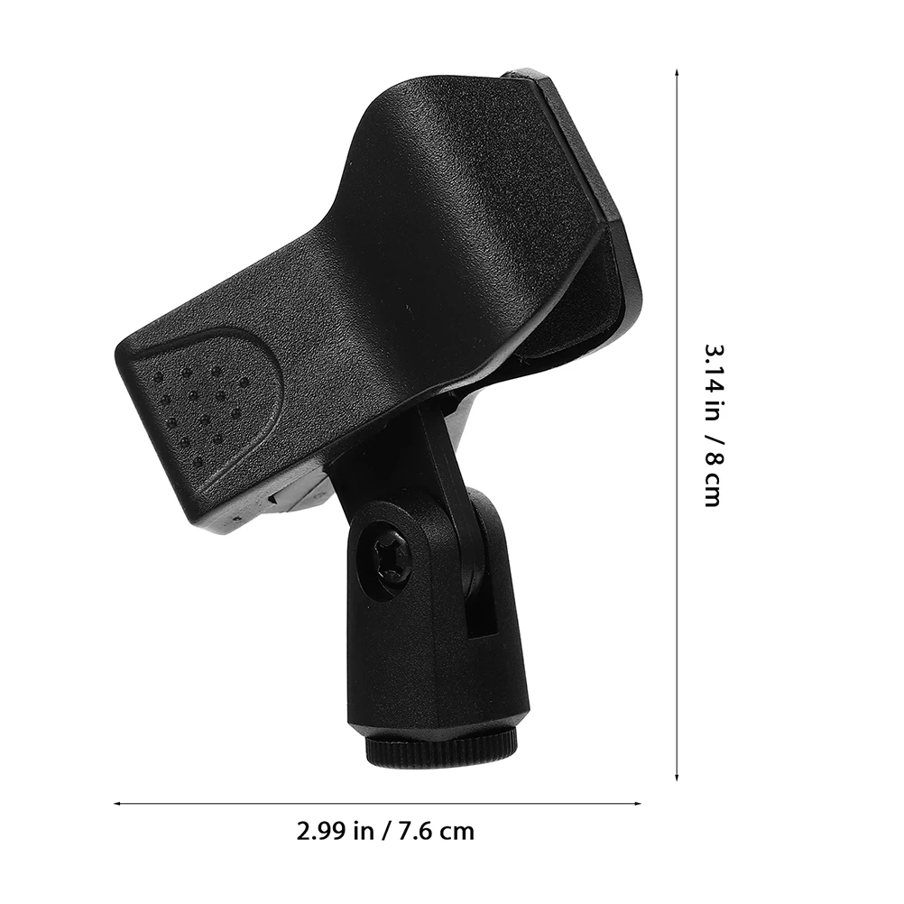 

6 Pcs Microphone Clips Universal Holder Adjustable Clamp Bracket Durable Plastic Easy Installation Practical Use For Most