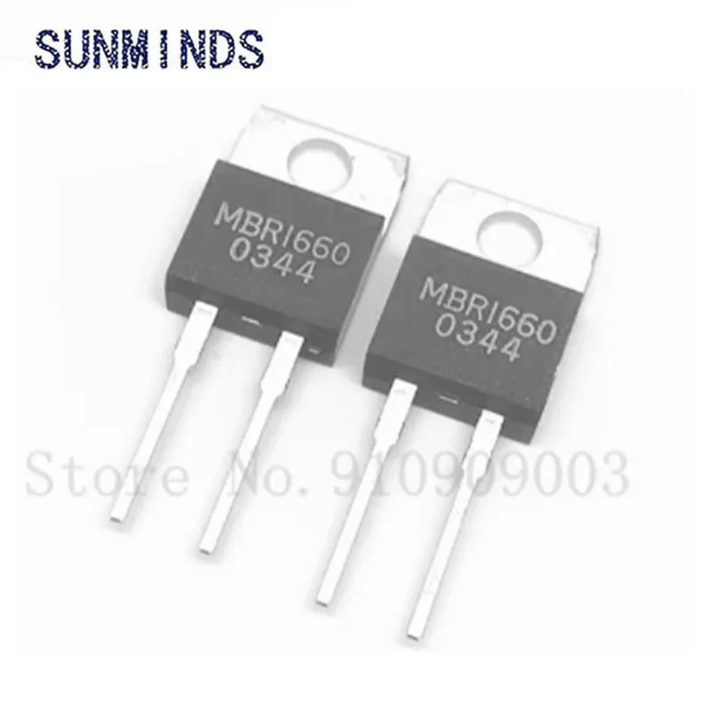 

10 шт MBR1660 диод Шоттки 60 в 16 А TO220-2L новый оригинальный