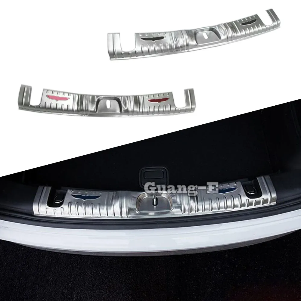 Car Body Stainless Steel For Jeep Compass 2017 2018 2019 2020 2021 Inner Internal Rear Bumper Trim Plate Frame Trunk Pedal 1pcs