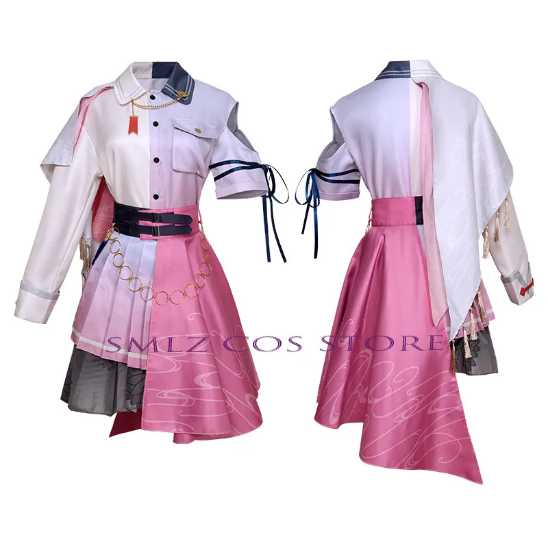 Project Sekai Cosplay Costumes pour filles, robe rose, perruque imbibée, fête d'Halloween, tenues de jeu, 4e Ootori Emu Otori Emu