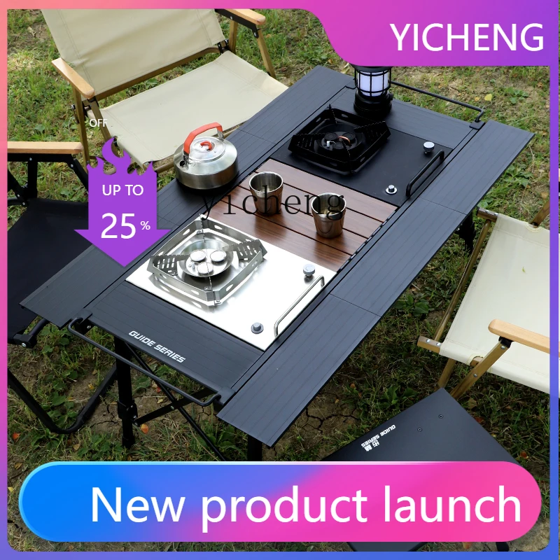 A2-10  outdoor camping aluminum alloy multi-functional semi-automatic lifting camping folding tle