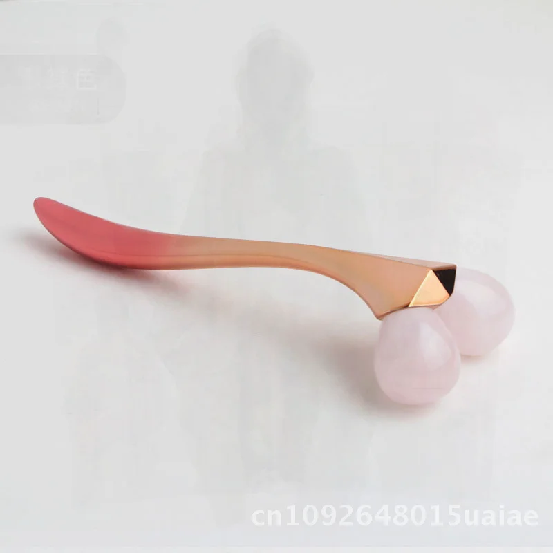 เครื่องนวดหน้าหยก ลูกกลิ้งนวดหน้า ช่วยยกกระชับผิว ปรับรูปหน้า สีทอง เงิน ชมพู ผลิตจากโลหะผสมสังกะสี ไม่ใช้ไฟฟ้า ใช้งานได้หลากหลาย