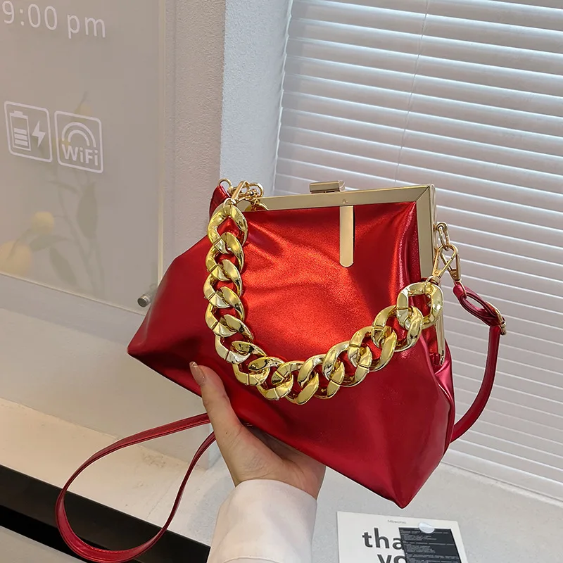 Crossbody Bags for Women Shoulder Bags Retro Thick Chain Shell Bag Purse and Handbags Mother Kids Bags for Girl Сумка Женская