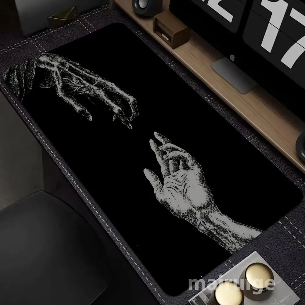 

Аниме Art Dark Коврик для мыши Большой компьютерный офисный игровой настольный коврик XXL Резиновые противоскользящие коврики с прошитыми краями для клавиатуры ПК Длинные настольные коврики