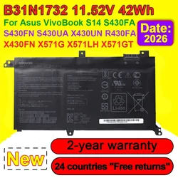 11.52V 42Wh B31N1732 Battery For ASUS VivoBook X430FN X430UA X430UF X430UN X430FA X571G X571LH X571GT Laptop Fast Shipping