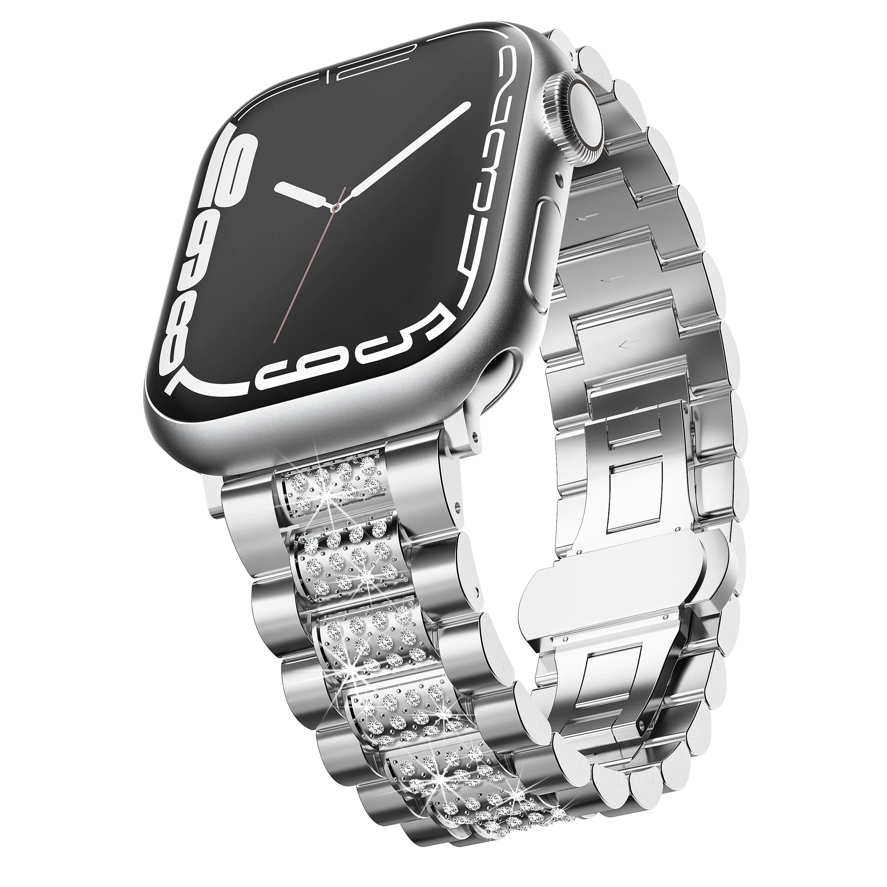 النساء الماس الفرقة ل أبل ساعة 10 46 مللي متر الترا 49 مللي متر 44/45 مللي متر سوار معدني كوريا ل IWatch9 8 7 38 مللي متر 40/41 مللي متر Smartwatch الفرقة #3