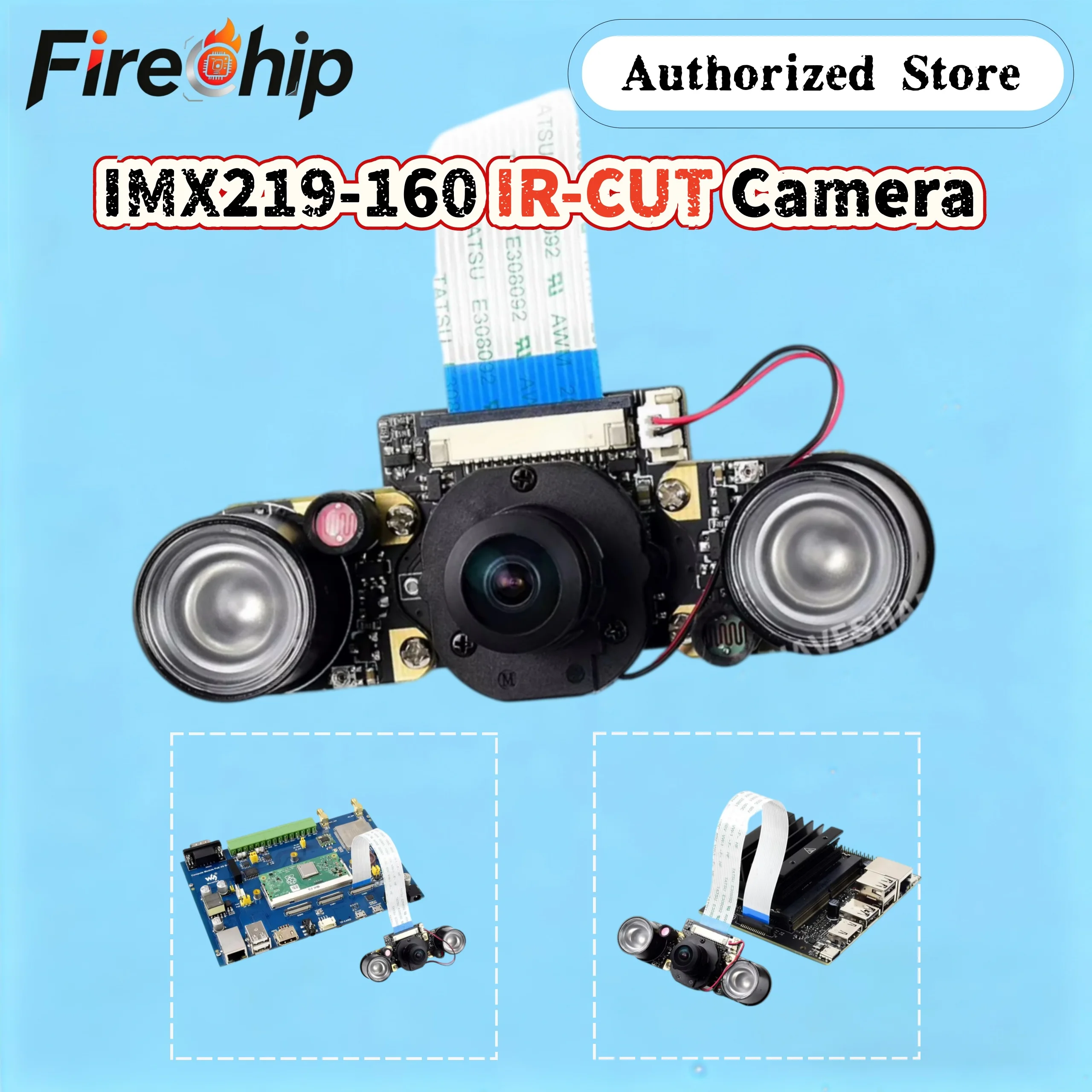 Waveshare IMX219-160 8MP IR-CUT Camera, 162° FOV, IR-CUT Infrared, Applicable For Jetson Nano / Compute Module