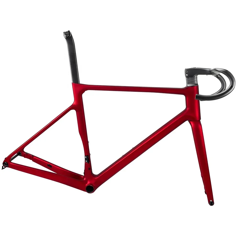 

Custom Paint Frame Toray T1100 Carbon Fiber Flat Mout Disc Brake Climbing Bike Frame Di2 And Mechanical Aero Road Bicycle Frame