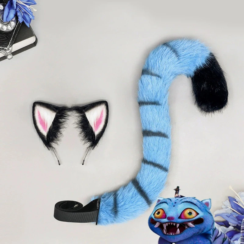 

Фильм KPop Дерпи Тигр Косплей Повязка на голову Хвост Животное Меховой костюм Плюшевые уши Головные уборы Тигр Звер Хвост Набор Карнавальное праздничное платье