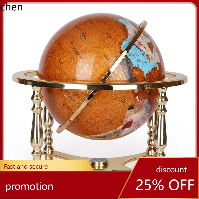 Hxl globe ornament - universal rotating base for study, office, or living room