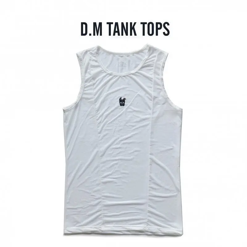 Summer see through sleeveless men sports fitness tank Top Sexy plus size knitted t shirt streetwear