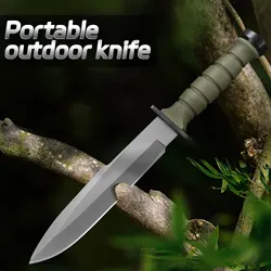 High Hardness Outdoor Tactical Knife With Sheath, Portable Camping Hunting Knife, Stainless Steel Survival Knife For SelfDefense