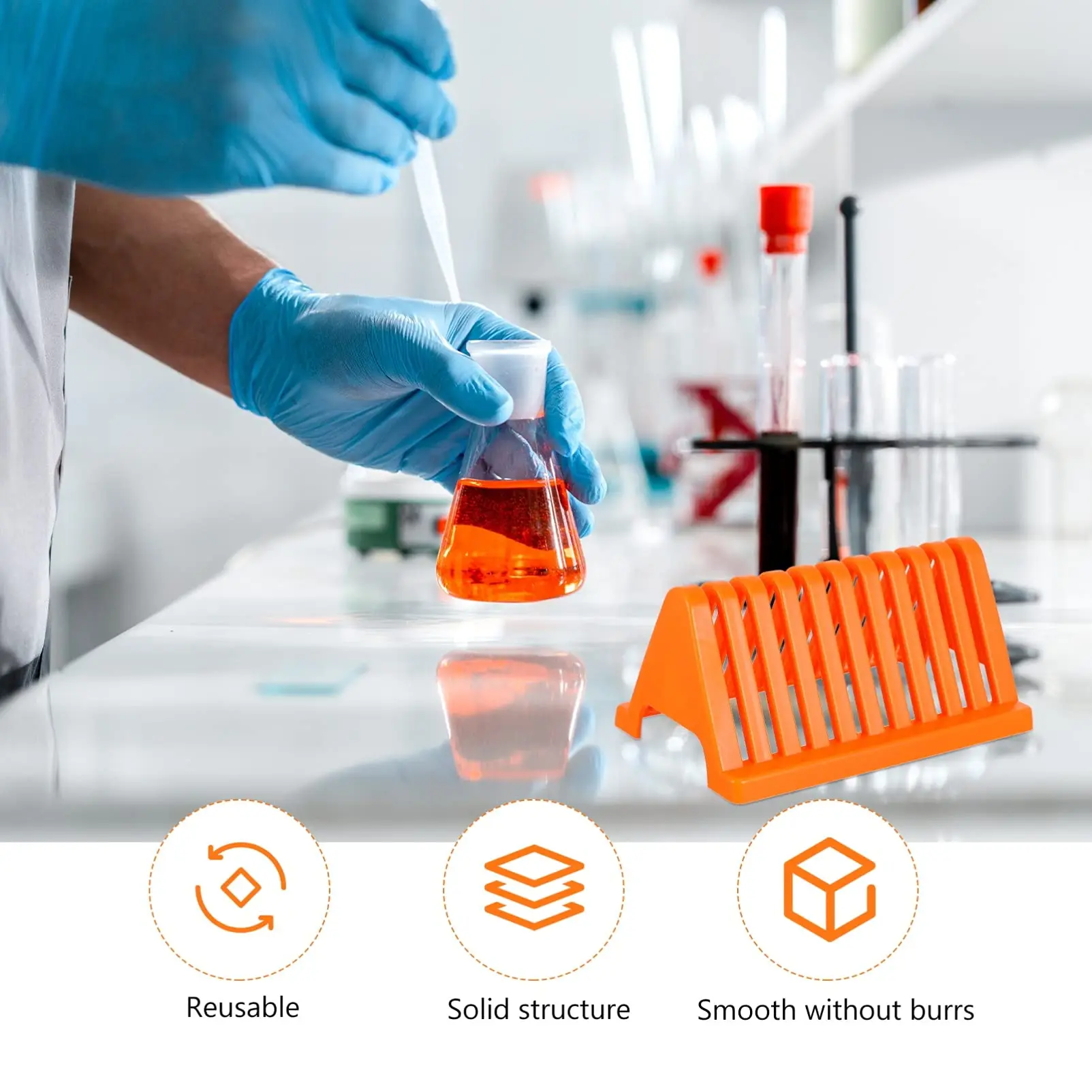 الزجاج الشريحة استنزاف الرف الكهربائي هلام الزجاج لوحة تجفيف حامل علم الأمراض البيولوجية المجهر الحيوي شريحة فتحة حامل #6