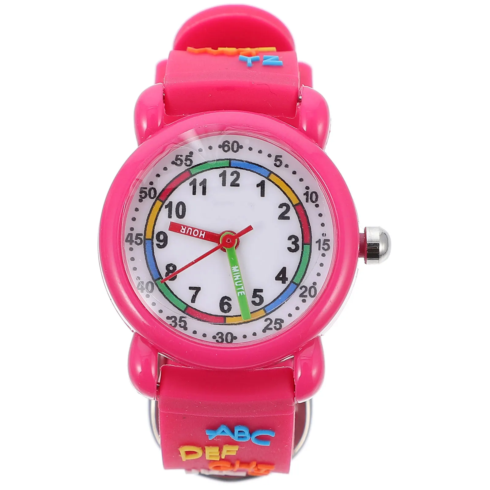 

Cartoon Watch Mineral Glass Kids Wrist Girls Pink Analog Waterproof Children Gift 3D Design Quartz PC Long Service Time Easy
