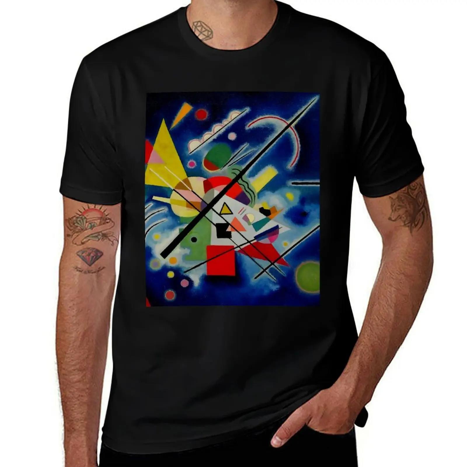 Wassily Kandinsky Blue Painting (Blaues Bild) Kandinsky Abstract Cubism T-Shirt graphics quick-drying mens fashion