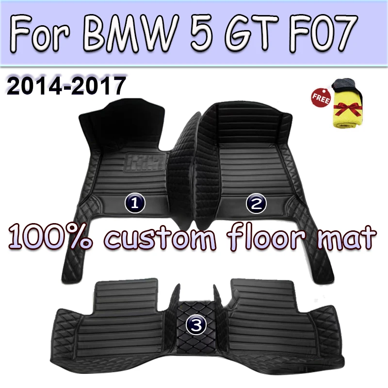 

Car floor mats for BMW 5 GT F07 535i 528i（Five seats）2014 2015 2016 2017 Auto Pads Automobile Carpet Cover Interior Accessories