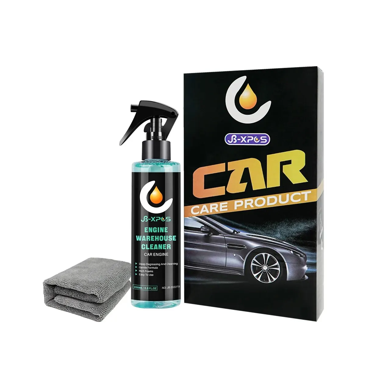 100/200ml Engine Bay Cleaner Powerful Decontamination For Engine Compartment Oil Dust Grease Remover JB-XPCS 19