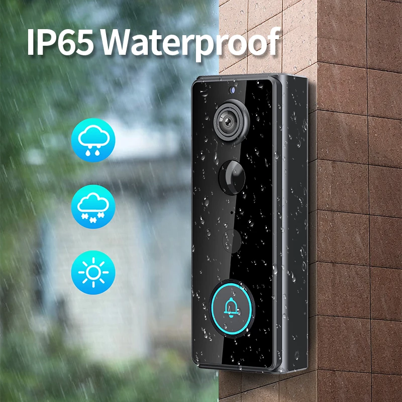2MP 1080P Tuya APP Low Comsunption  Battery Power WIFI IP Doorbell Video Door Phone Visual Doorviewer Camera Peephole Viewer