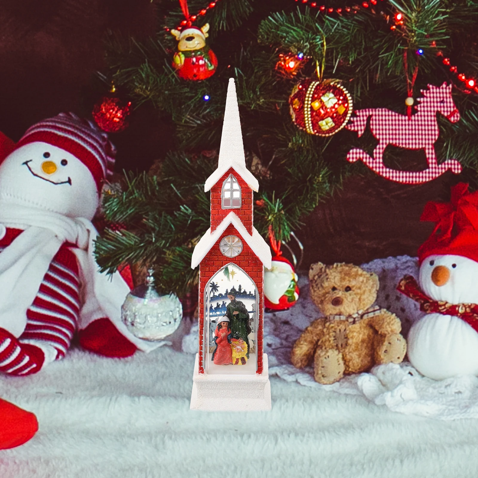 

Christmas Wind Xmas Decorative Hanging Lights Adorable Lamp Party LED Xmas Wind Lamp Church Holiday nament Festive