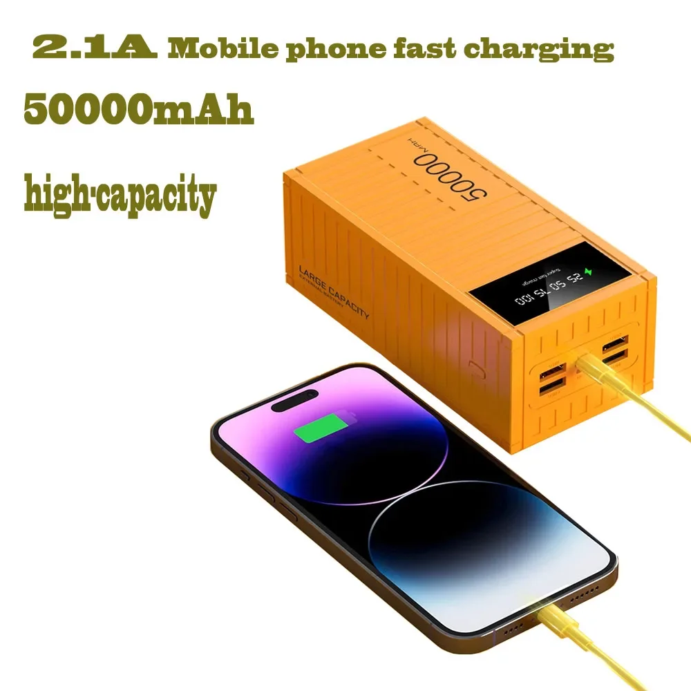 

Power bank 50000 mAh fast charging, large capacity, ultra-thin portability, suitable for Android Oppo, Apple, Xiaomi, Huawei