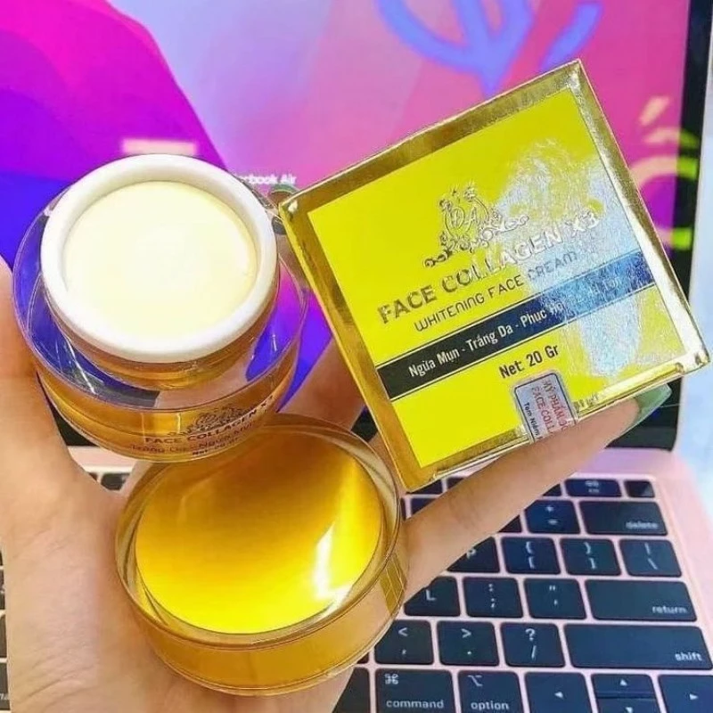 

Face Colagen X3 Reduces Dark Skin Blemishes, White, Smooth Skin Brightening Firm Moisturizing and Anti-aging 20g