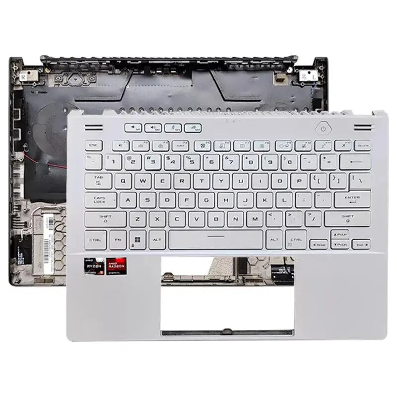 

1pcs For White ASUS ROG Zephyrus G14 GA402 GA402R 14" Top Case Palmrest US Keyboard