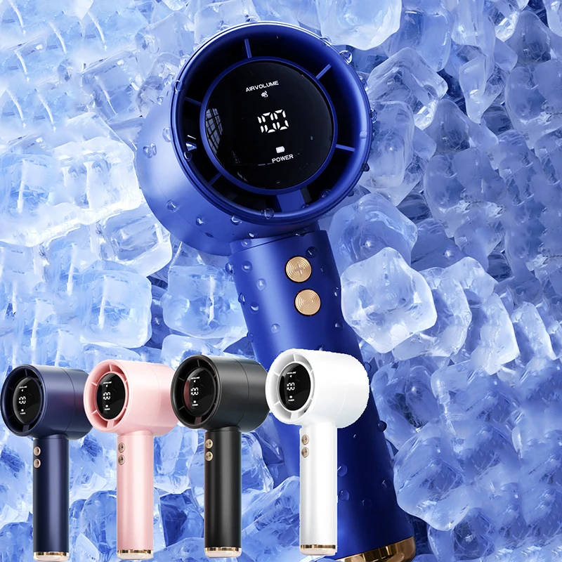 Portable Handheld Mini Fan Turbo Fan Air Cooler Rechargeable High-Speed Handheld Turbo Fan For Home Travel Outdoor Camping
