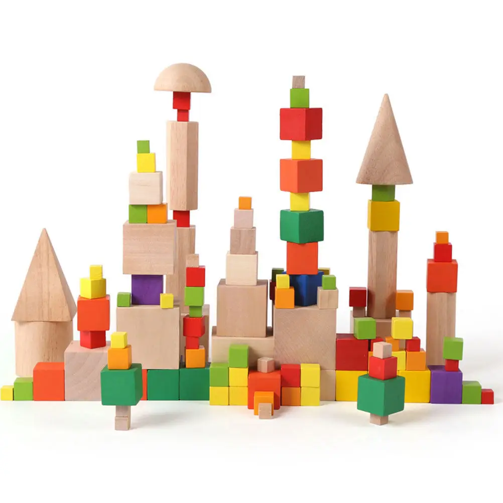

100 шт. разноцветных деревянных квадратных блоков для творчества, точная резка, безопасные, развивающие маленькие кубики для детских художественных проектов и развития креативности