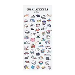 1470 Cute Cat Animals Stickers Children's DIY Planner Decoration Sticker Student Stationery