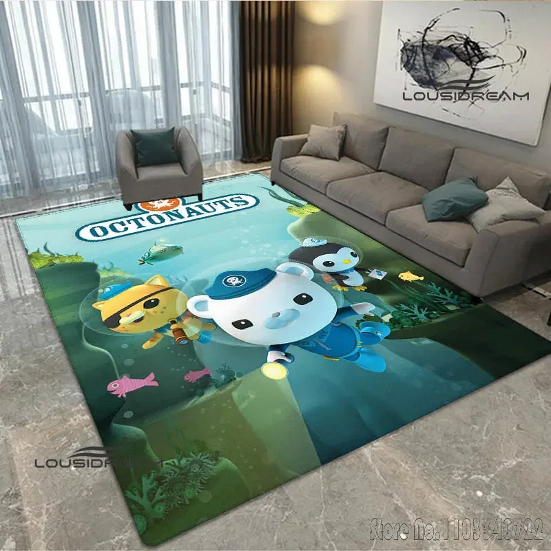 Os octonauts dos desenhos animados impresso tapete antiderrapante tapetes 80x120cm decoração para crianças tapete sala de estar quarto das crianças sofá