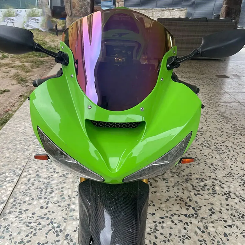 Motorcycle Double Bubble Windshield Deflector Protector Wind Screen For Kawasaki Ninja 636 ZX6R ZX-6R ZX 6R ZX636 2003 2004 view 6