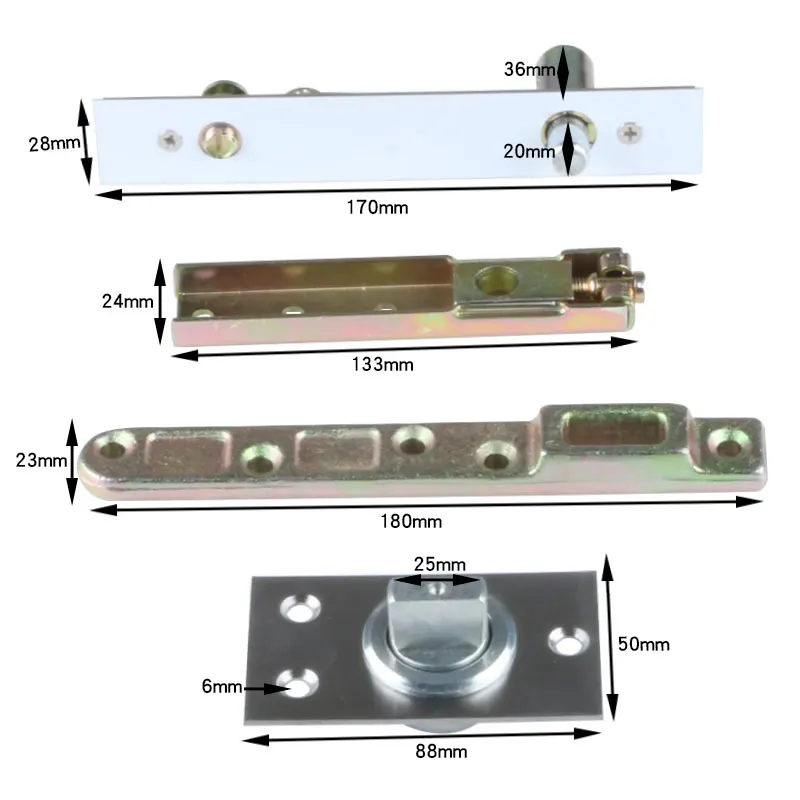 100kg Heavy DutyWooden Door Invisible Floor Spring  360 Degree Rotation Stainless Steel  Hidden  Pivoting  Hinge