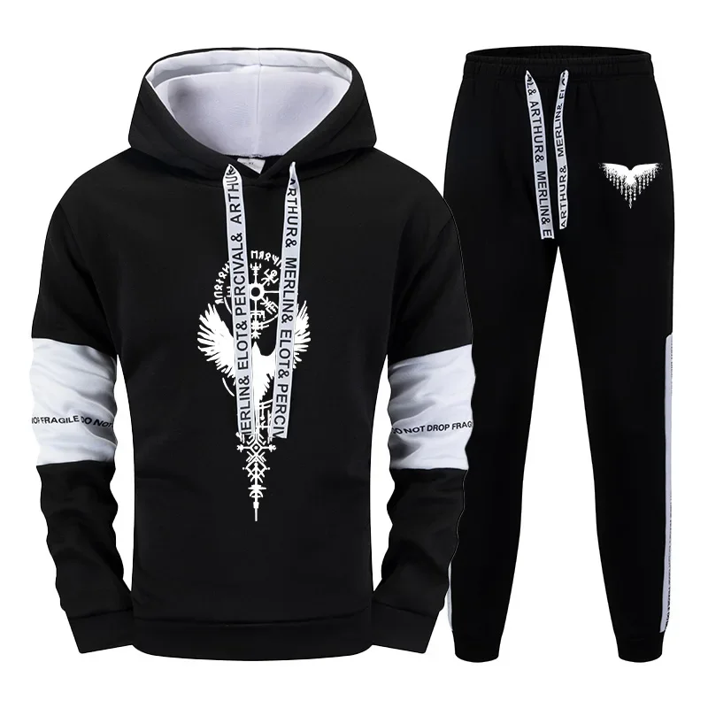 

Casual Hooded Outdoor Men's Tracksuit New Hot Sales Autumn Winter Daily Sports Single Sweatshirts And Sweatpants Comfort Quality