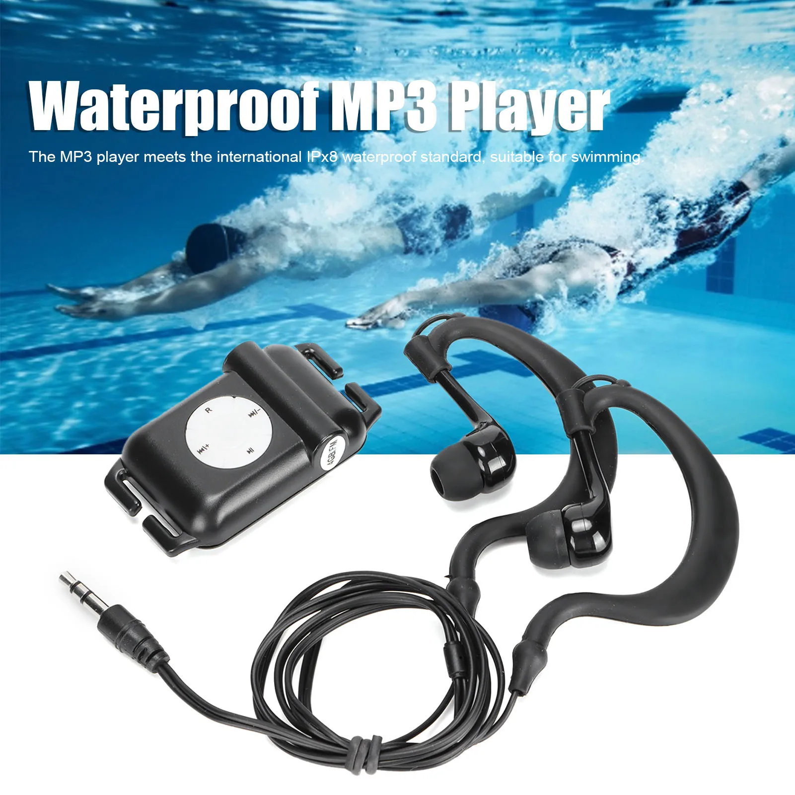 Lettore MP3 impermeabile lettore MP3 con cuffie lettore MP3 nuotatore impermeabile per il nuoto lettore MP3 per sport acquatici con cuffie