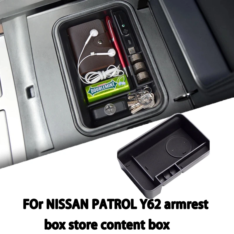 It is suitable for Nissan Patrol Y62 armrest box storage box QX80 central storage box storage box utility box car mount