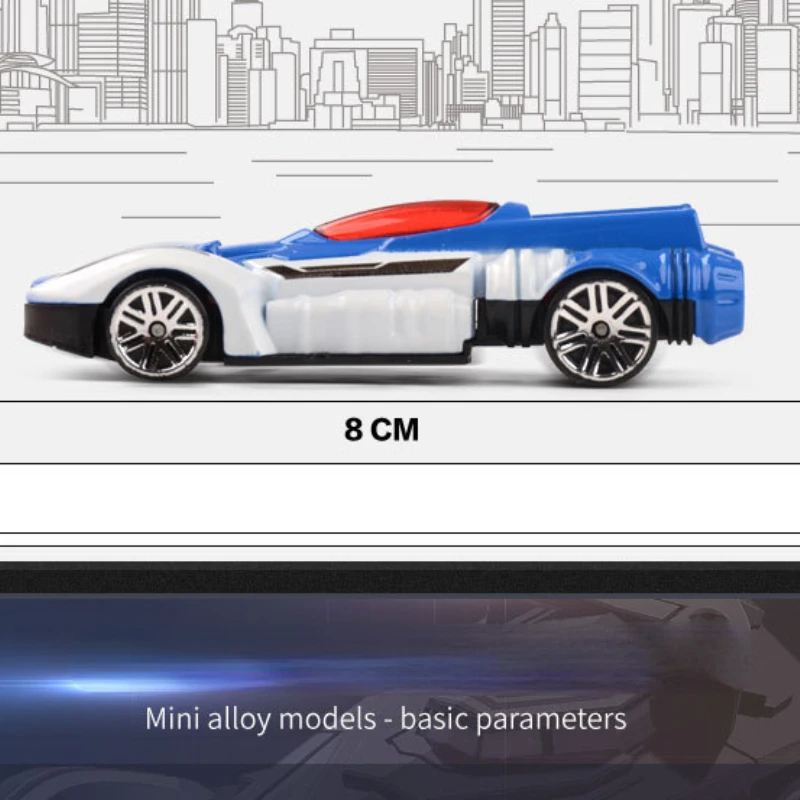 Metalowe odlewane zabawki chłopięce prezenty aluminiowe HOT WHEE Model samochodu 1:64 bezwładność aluminiowy samochód sportowy wyścigi aluminiowy model samochodu zabawkowego