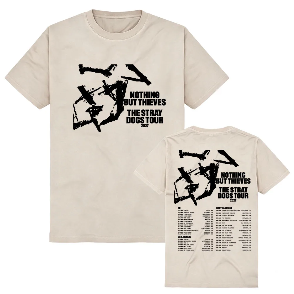 The STRAY DOGS Tour 2027 T-SHIRT Rock Band Nothing But Thieves Tees Summer Short Sleeve Cotton Women Tshirts Graphic Merch Shirt