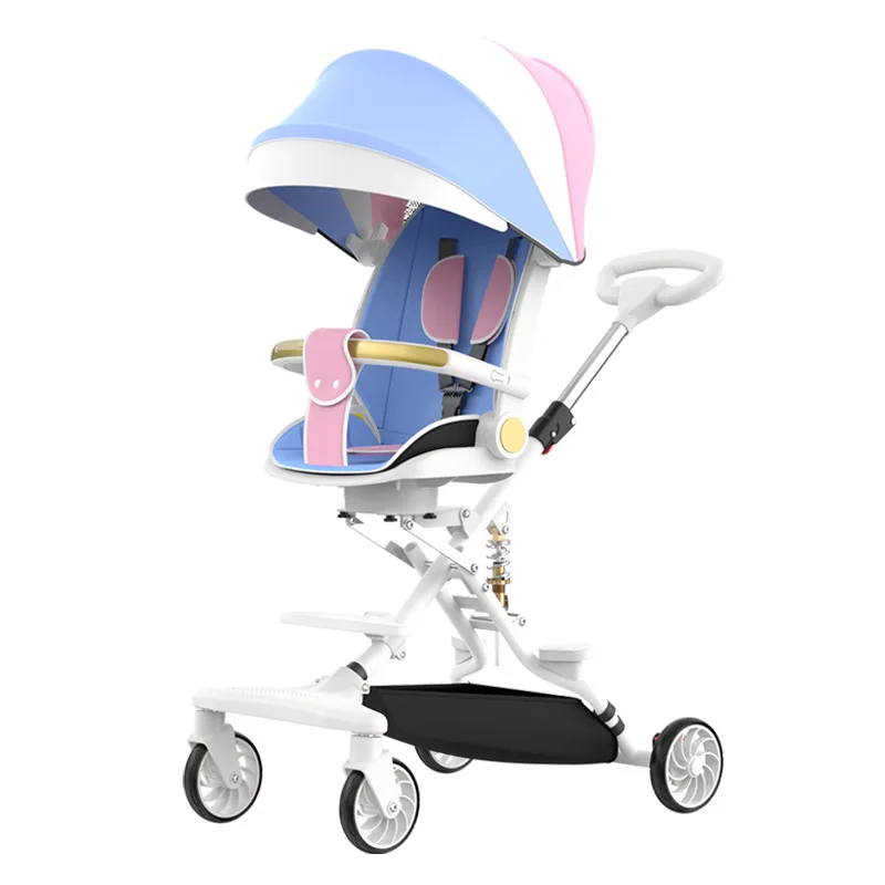 

Foldable Baby Stroller Portable Newborn Reclining Trolley Kids Travel Carriage Lightweight Stroller Children Four-Wheel Cart