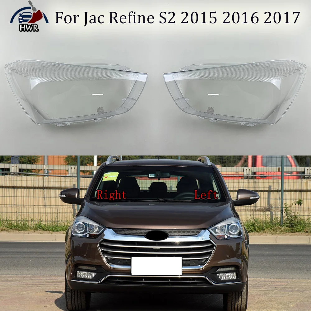 Headlights Cover Transparent Headlamp Shell Lens Replace Original Lampshade Plexiglass For Jac Refine S2 2015 2016 2017