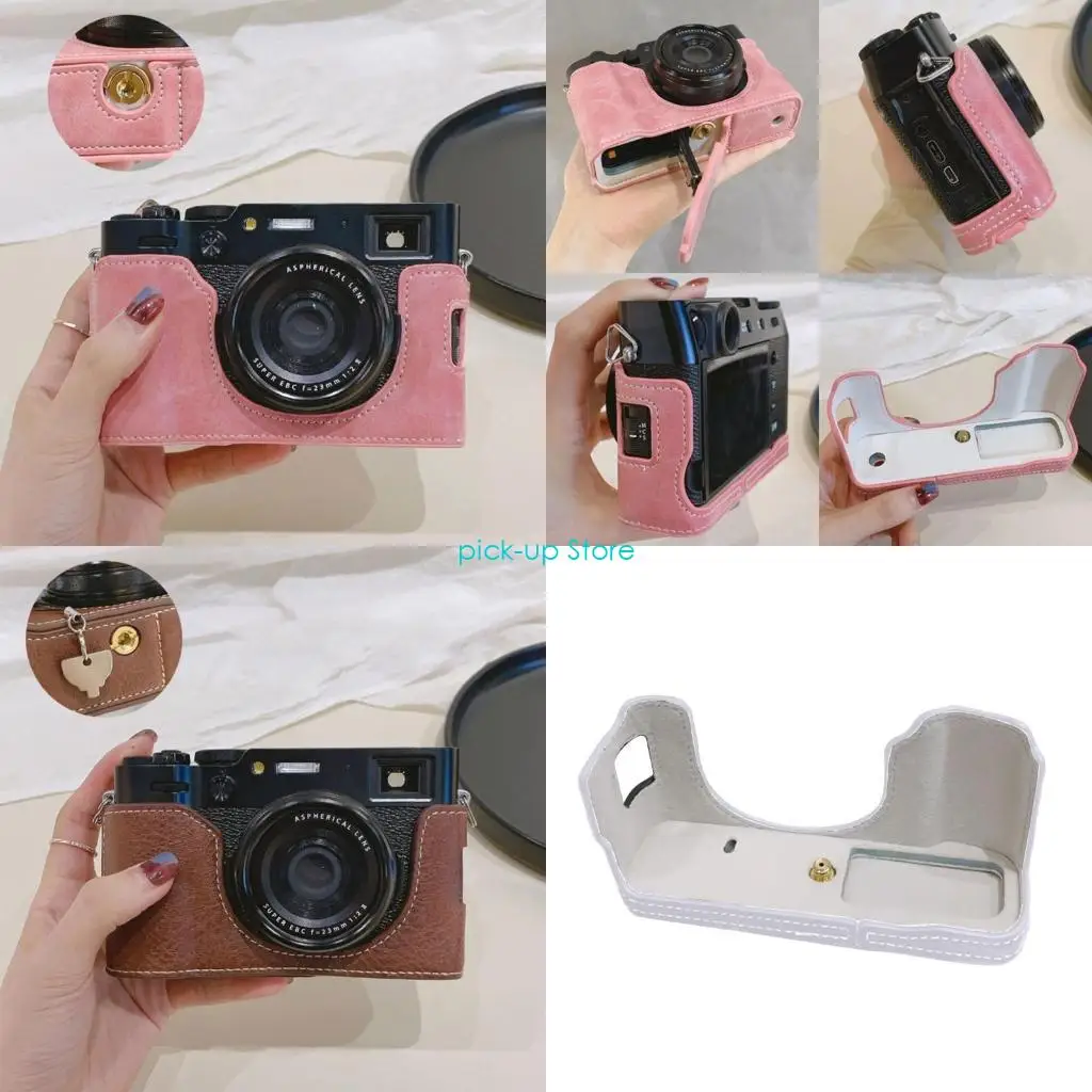 Q5WA Fashion Camera Camera Half Case Bag для x100vi с легким доступом к аккумуляции и подключению штатива