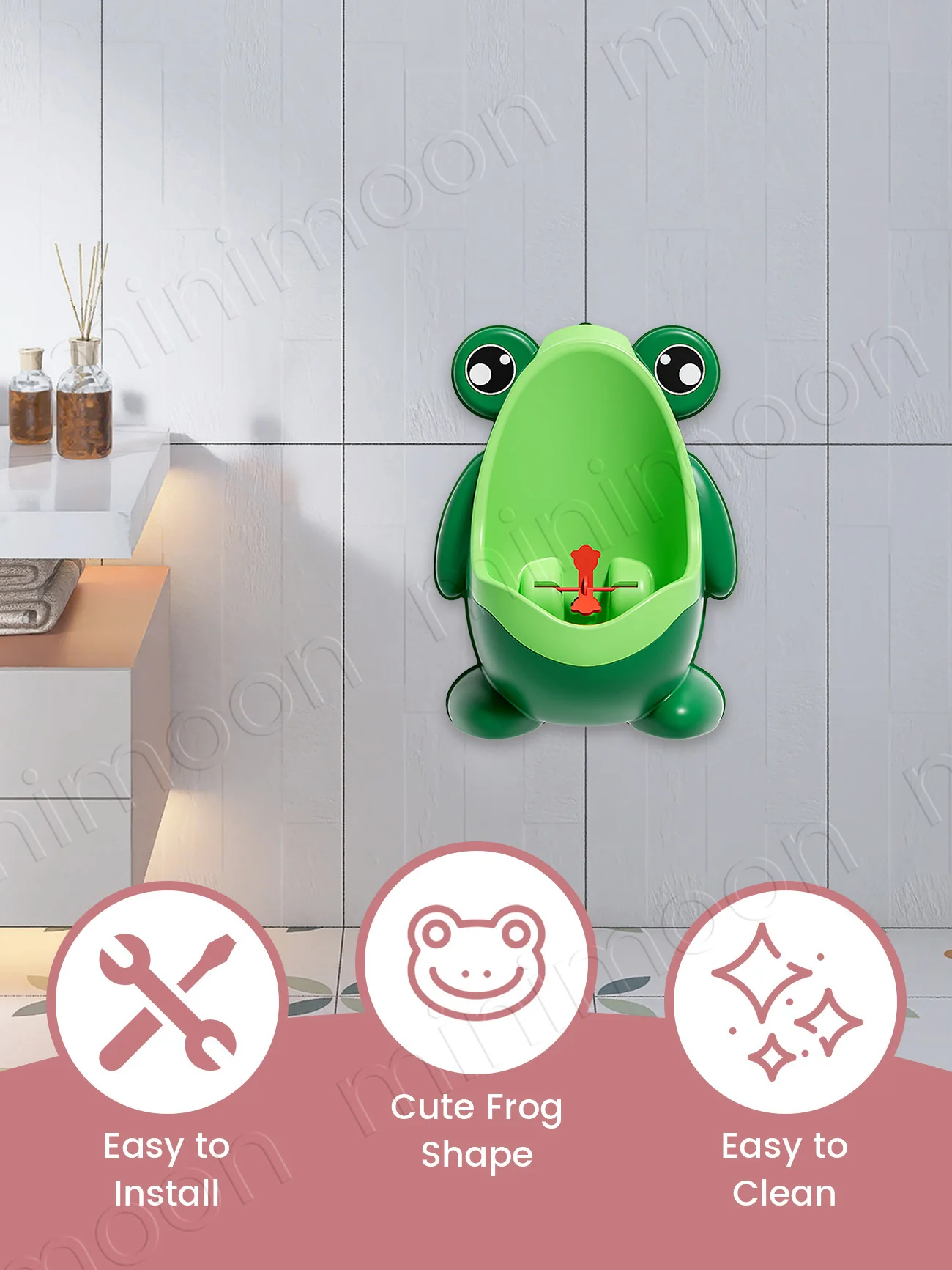 Boys' Potty Training Urinal with Fun Target Game, Frog Design Makes Learning to Stand & Pee an Exciting Challenge - view 5