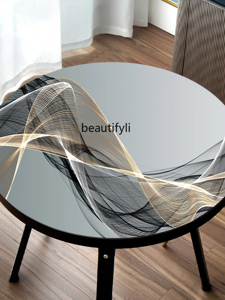 LBX Erasable Disposable Leather Dining Table Cushion Waterproof and Oil-Proof round Table Mat Non-Slip and Hot Tea Table Cloth