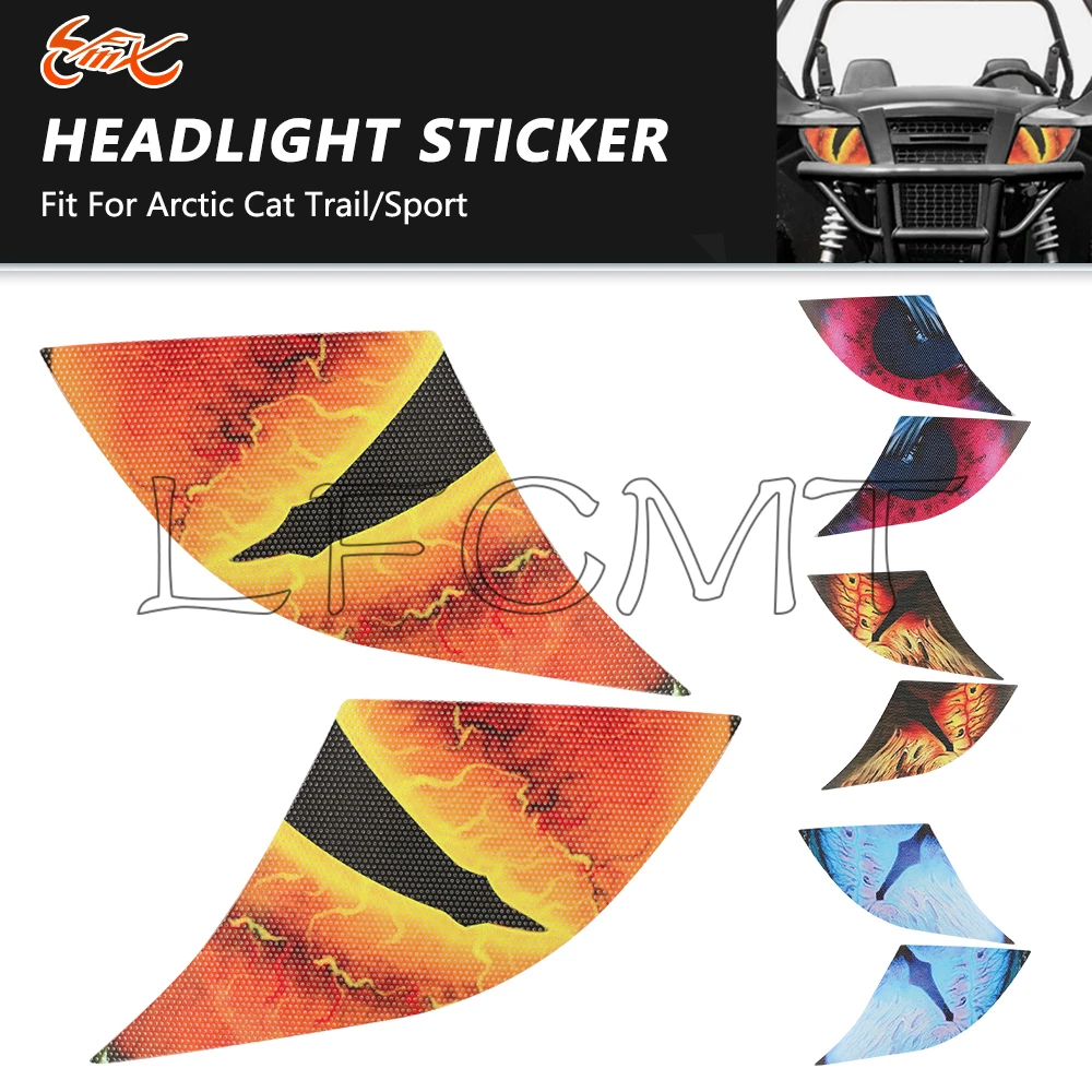 

Eyes Graphic Headlight Sticker Headlamp Protective Decals Fit for UTV Arctic Cat Wildcat Trail Sport 700 4x4/4x4 XT 2014-2017