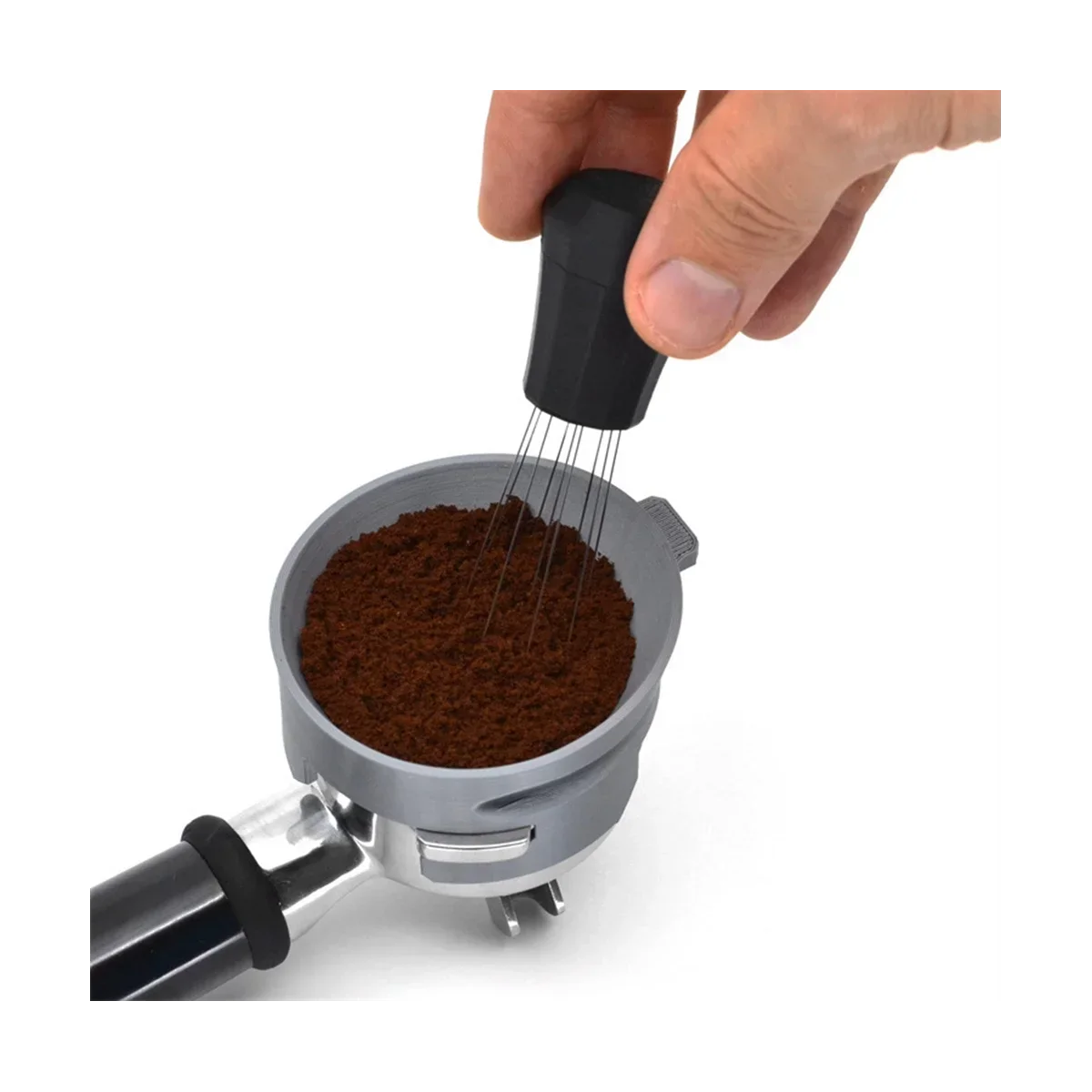 

2PCS Espresso Coffee Stirrer WDT Tool and Self-Aligning Stand Coffee Stirring Tool Coffee Cloth Powder Needle with Base