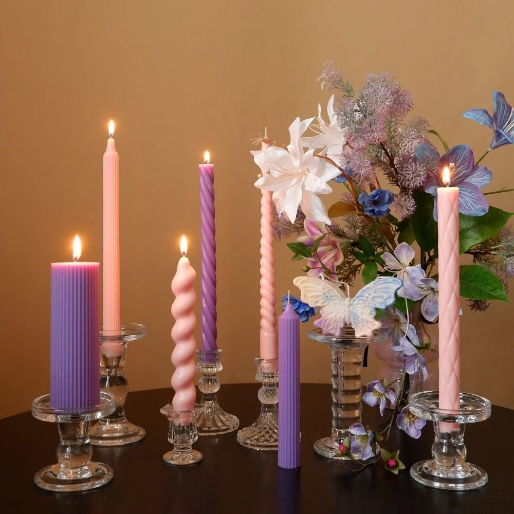 Instituts-Moules acryliques en forme de pilier de Rome en losange, poteau en spirale, parfumée, décor de bougie, intervalles de rayure, ci-après les moules en plastique, cadeaux