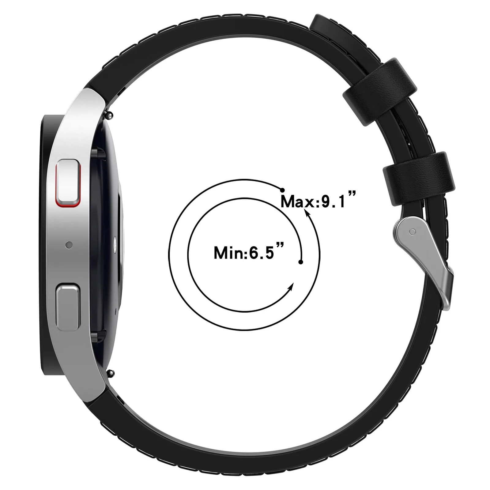 Ремешок силиконовый кожаный для Samsung Galaxy Watch FE/7 6 5 4 40 мм 44 мм, классический браслет для наручных часов 6 4 47 мм 43 мм 42 мм 46 мм