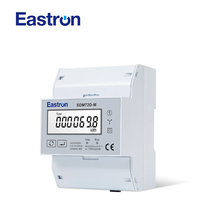 SDM72D-M Three Phase LCD Display Multi-parameter Measurement Energy Meter for Renewable Energy , Solar PV Applications  non MID
