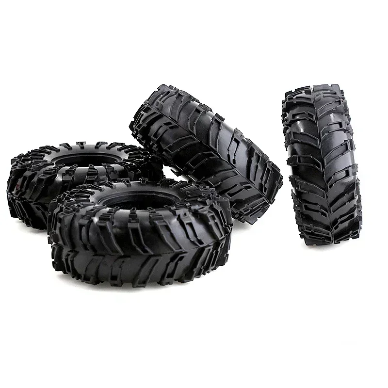 

2/4Pcs 2.2 Inch Rubber Tyres Wheel Tires for 1/10 Rock Buggy RC Crawler Car Axial SCX10 90046 TRX4