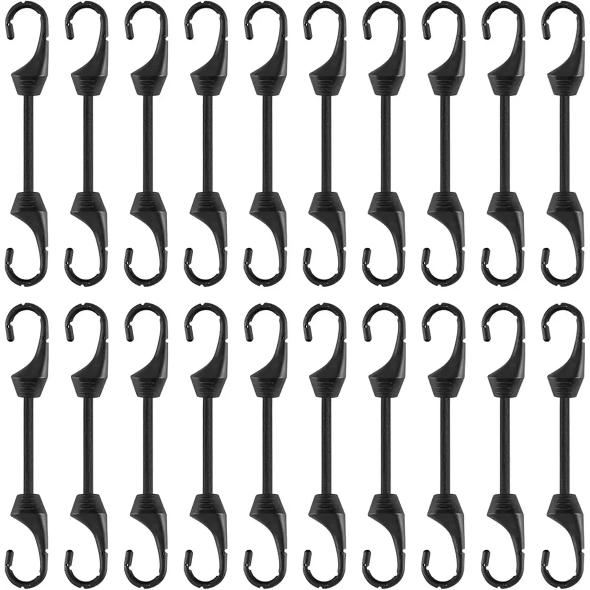 2026 New Bungee Cord with Hooks,Pack of 20, Multifunctional Heavy Duty Tarpaulin Tensioners for Banners, Posters, Tents