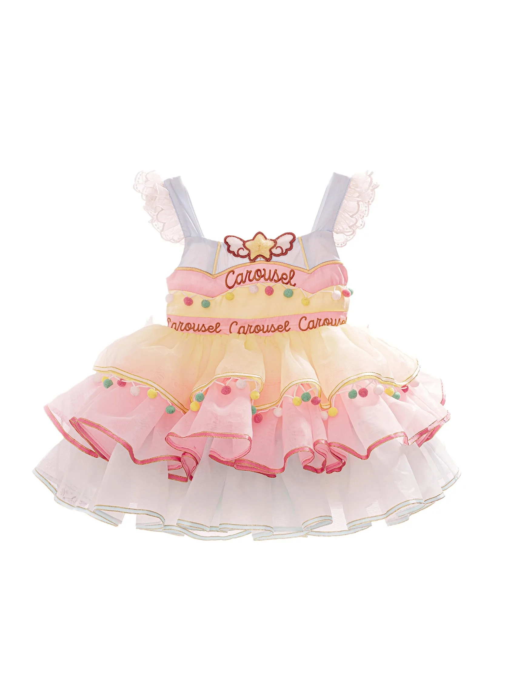 Lolita Princ Skirt Dr Children's Birthday Cake Skirt Fluffy Skirt Strapl Summer Sweet Sle High Waist ort Dr